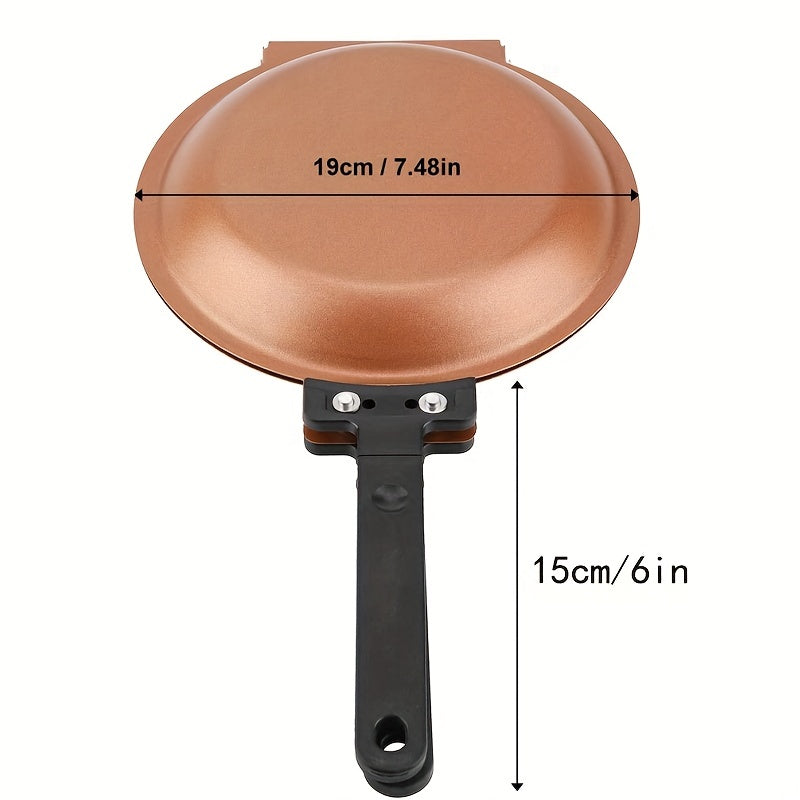 Steel Double Pan Perfect Pancake Maker Nonstick Flip Pan