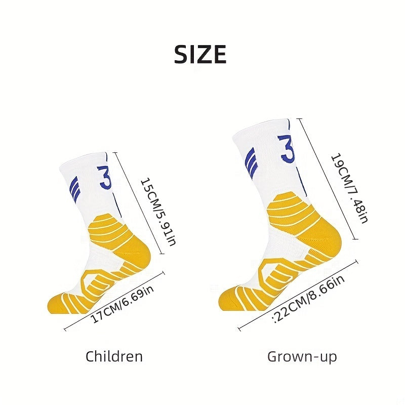 Men's Cushioned Sport Socks Basketball Compression Athletic Socks