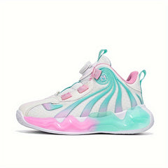 Boys' Comfy Basketball Shoes with Rotating Buckle