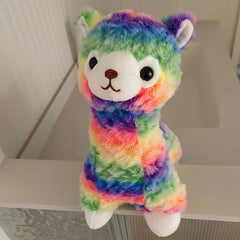 Rainbow Alpaca Plush Toys Soft Wool Throw Pillows Home Decorations
