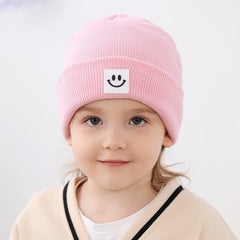 Toddler Beanie Knit Hat Smiley Face Winter Cap