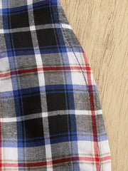 Boys Plaid Button Down Shirts Long Sleeve Spring Fall Outwear Jacket