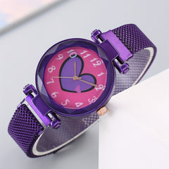 Round Dial Quartz Watch & Butterfly Bangle Set