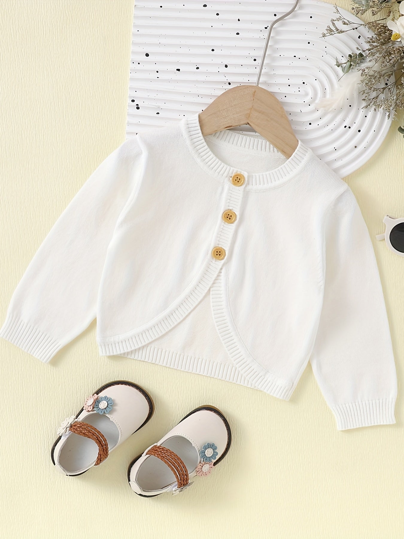 Baby Knitted Coat Toddler Girls Button Down Cardigan Top Outerwear