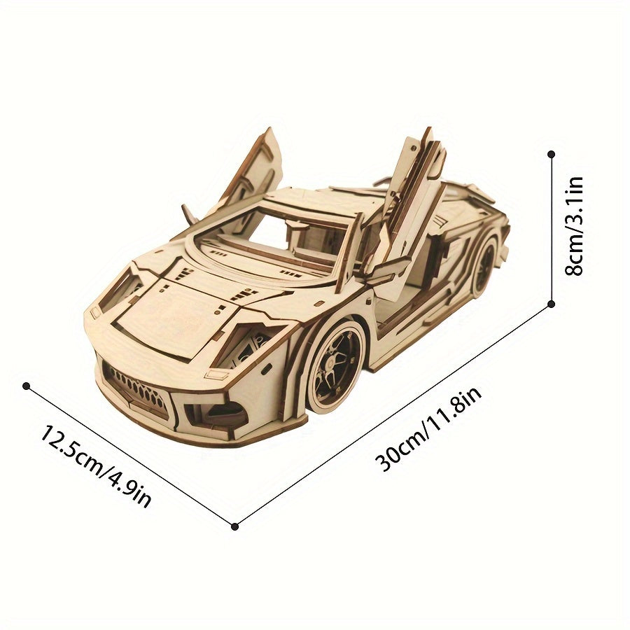 3D Car Wooden Toy Ornament Brain Teaser Assembly Model