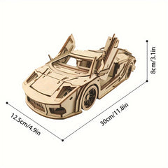 3D Car Wooden Toy Ornament Brain Teaser Assembly Model