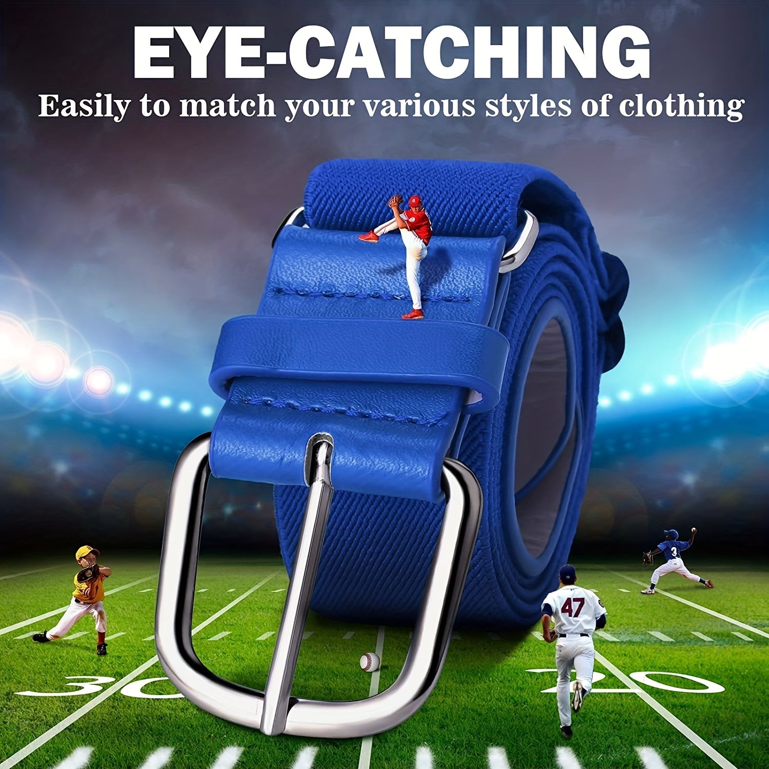 Unisex Stretch Elastic Baseball Belt Outdoor Sports Softball Belt
