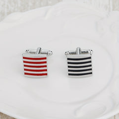 Square Striped Cufflinks Shirt Cufflinks Versatile Accessories