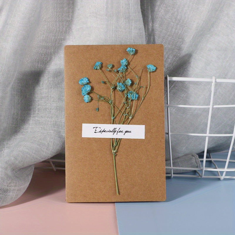 Dried Flower Greeting Cards - Anniversary Business Couple Student Message