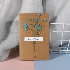 Dried Flower Greeting Cards - Anniversary Business Couple Student Message
