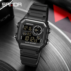 SANDA Boy's Waterproof Sport Timing Watch Gift