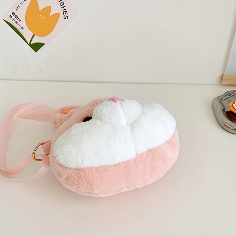 Rabbit Shoulder Bag For Girls Plush Crossbody Coin Purse Wallet
