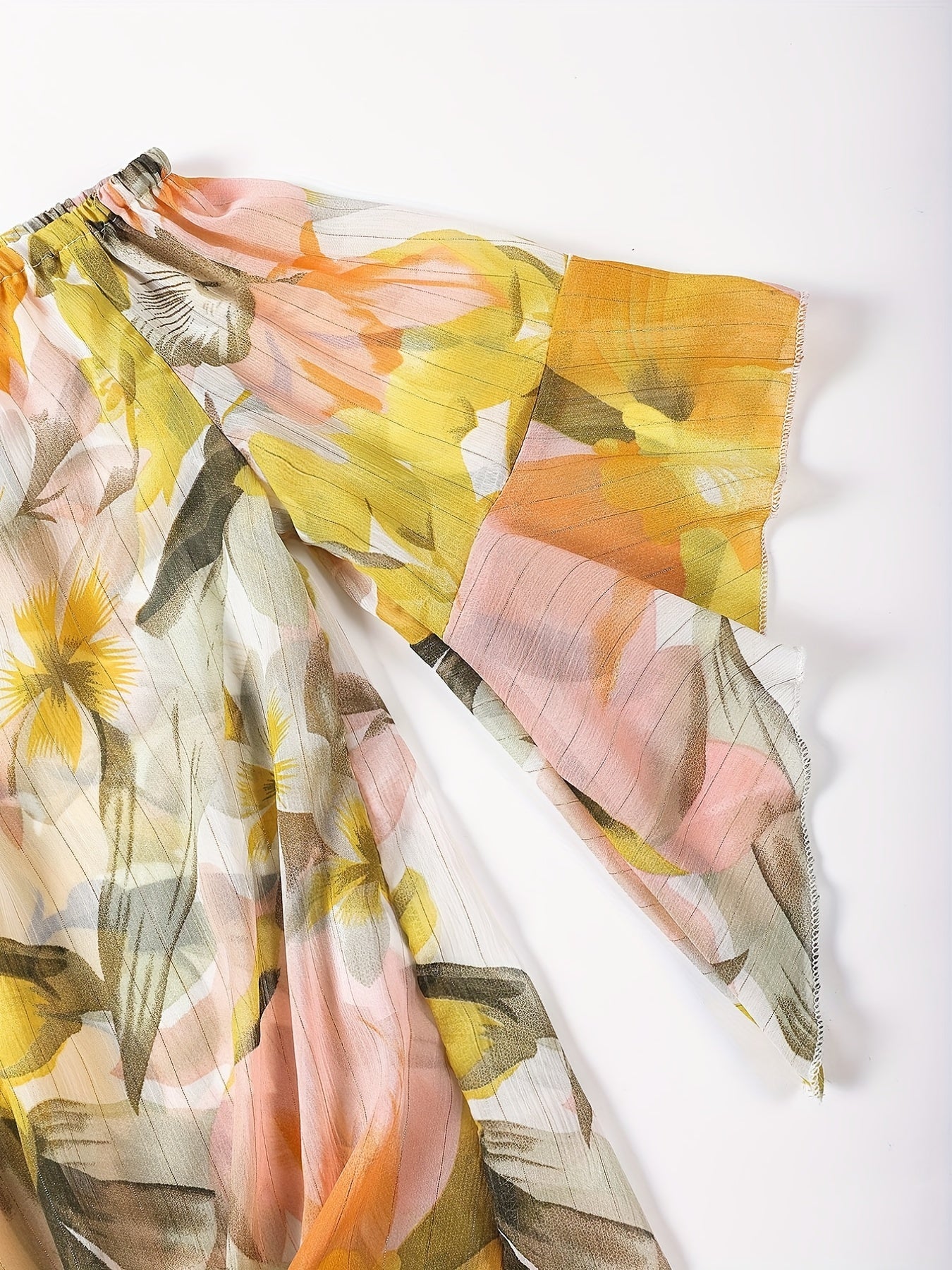 Floral Off Shoulder Ruffle Blouse for Women