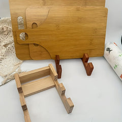 Wooden Serving Board Storage Rack for Kitchen