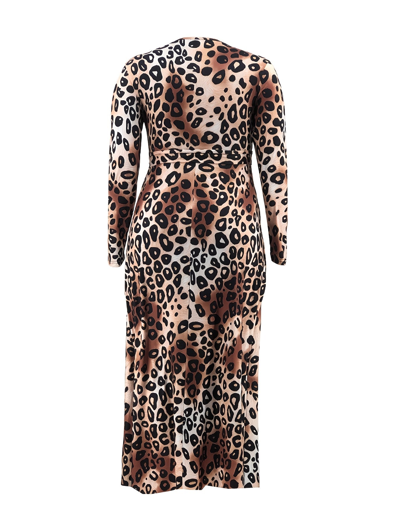 Leopard Print Long Sleeve Dress