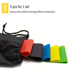 Resistance Loop Exercise Bands Set with Instruction Guide & Carry Bag