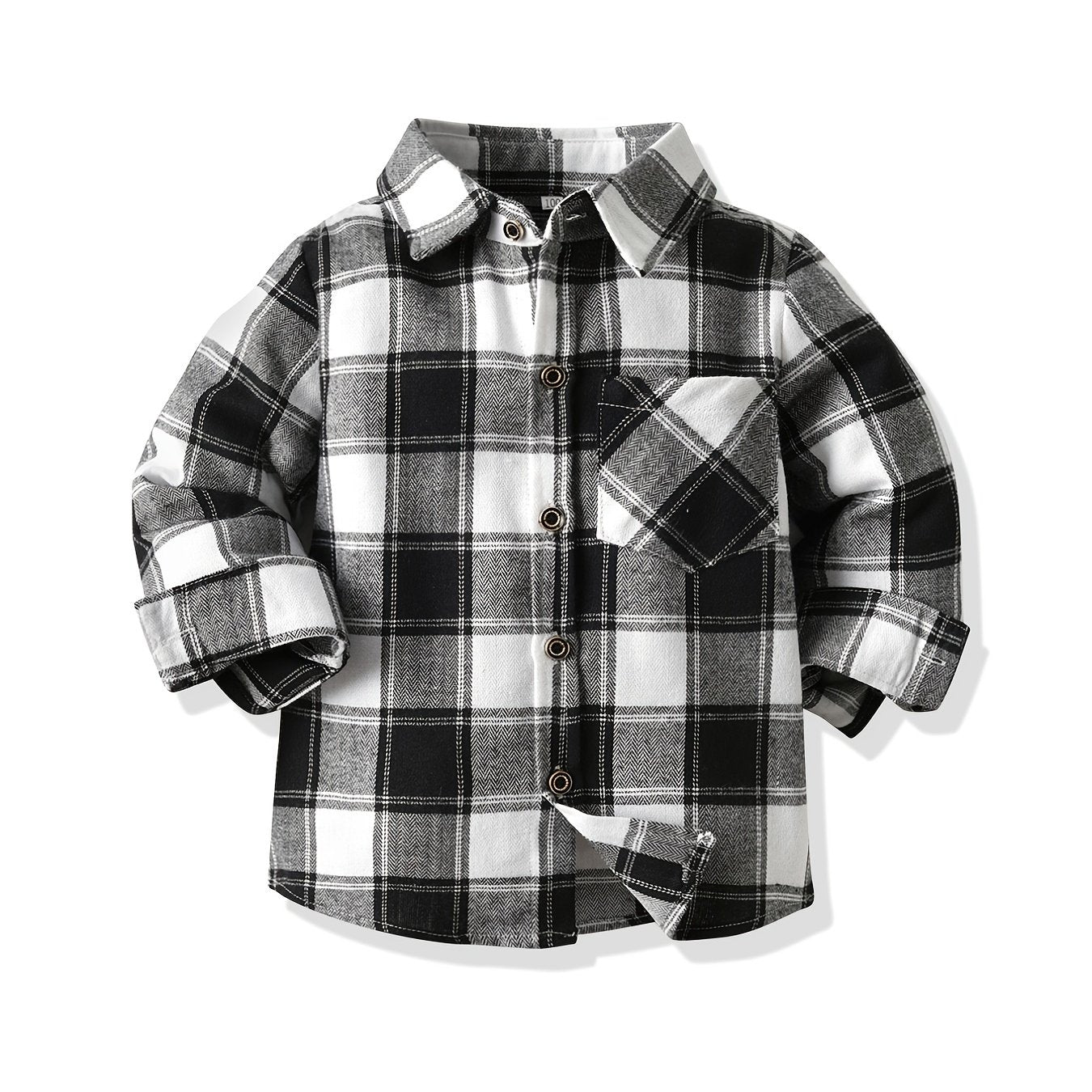 Boys Plaid Flannel Button-Up Shirt