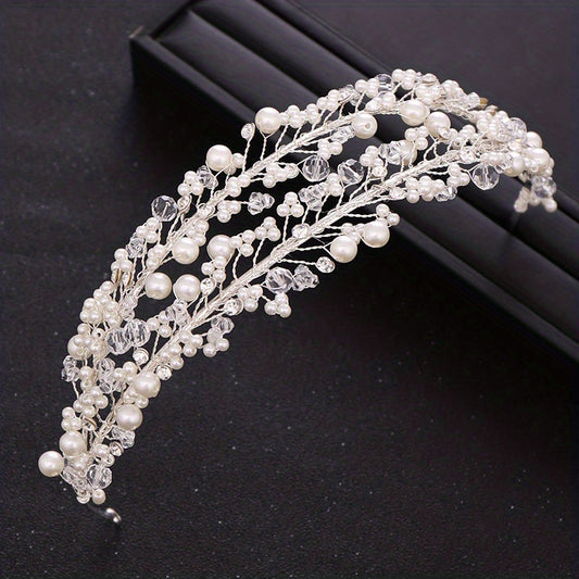 Golden Rhinestone Headband Tiara Bridal Wedding Hair Accessories