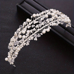 Golden Rhinestone Headband Tiara Bridal Wedding Hair Accessories