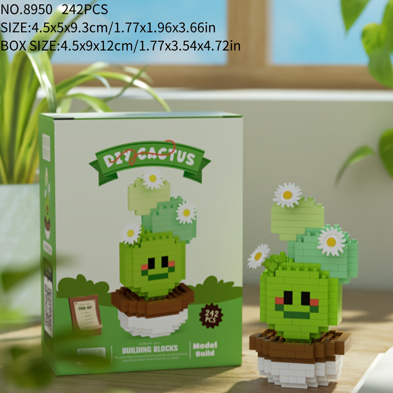 Cactus Small Grain Building Blocks DIY Toy