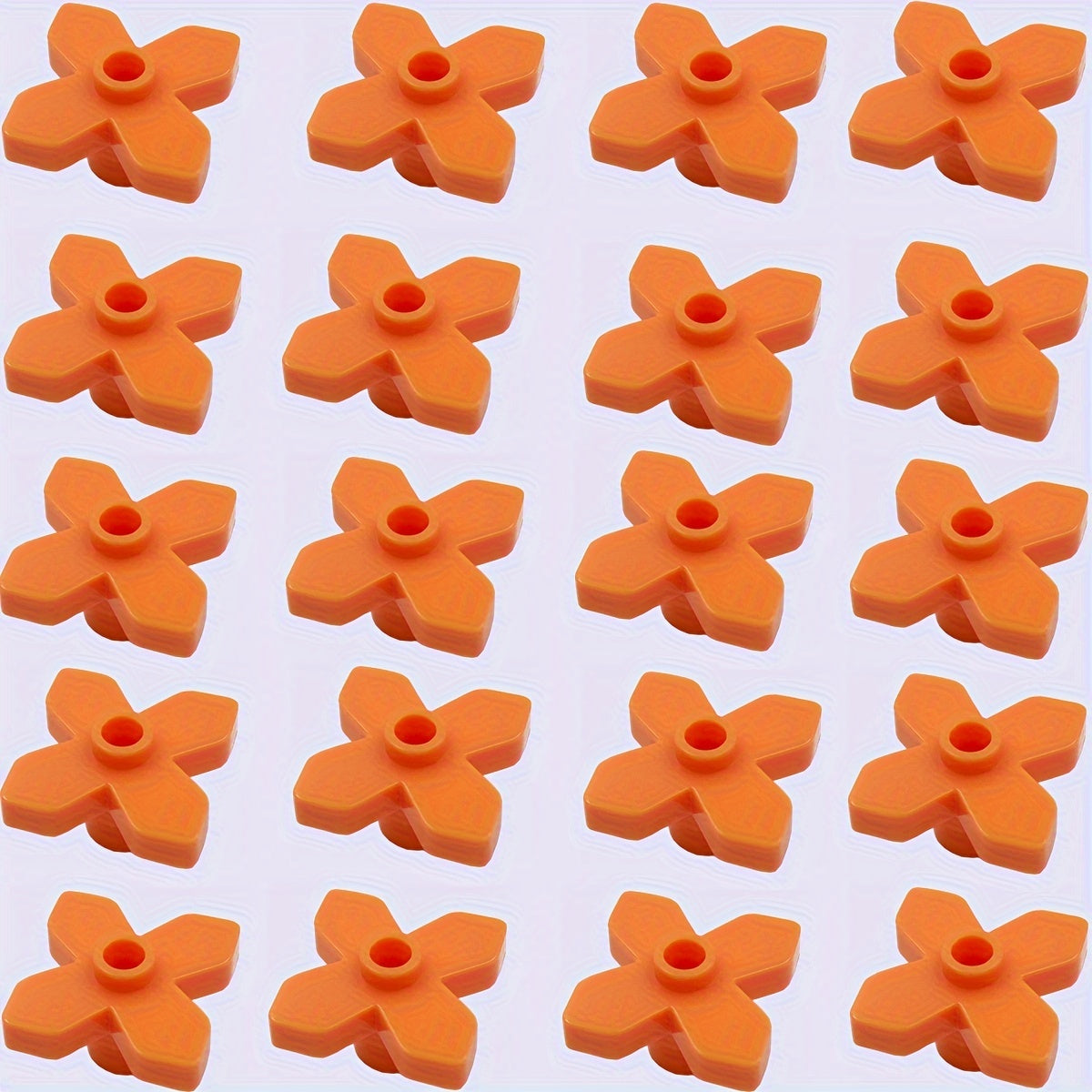20pcs Mini Building Block Set DIY Flower & Clover Scene Kit Mixed Colors