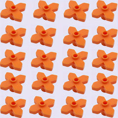 20pcs Mini Building Block Set DIY Flower & Clover Scene Kit Mixed Colors