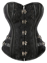 Gothic Corset Women's Plus Jacquard Overbust