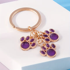 Cat Paw Keychain Footprints Accessory Girls Women