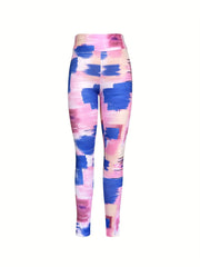 Block Print Skinning Yoga Pants Fitness Leggings