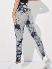Tie Dye Seamless High Waist Yoga Pants High Stretch Leggings