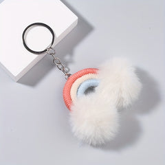 Rainbow Key Rings For Girls - Novel Bag Keychain