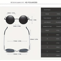 Round Sunglasses for Outdoor Sun Protection Unisex