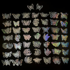 100pcs Butterfly Series Stickers Waterproof Laser Sticker Decal