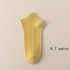 7 Pairs Soft & Comfy Short Socks Women's Stockings