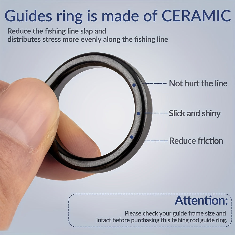 GAJING 40pcs Fishing Pole Guide Rings For Trolling Fishing