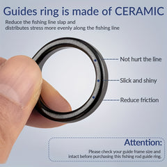 GAJING 40pcs Fishing Pole Guide Rings For Trolling Fishing
