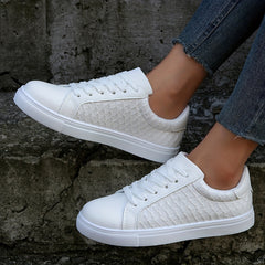 Flat Lace-Up Low Top Sneakers for Women