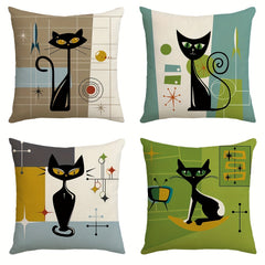 Cat Decorative Throw Pillowcase 44x96cm Cartoon Cat Home Room Bedroom Decoration