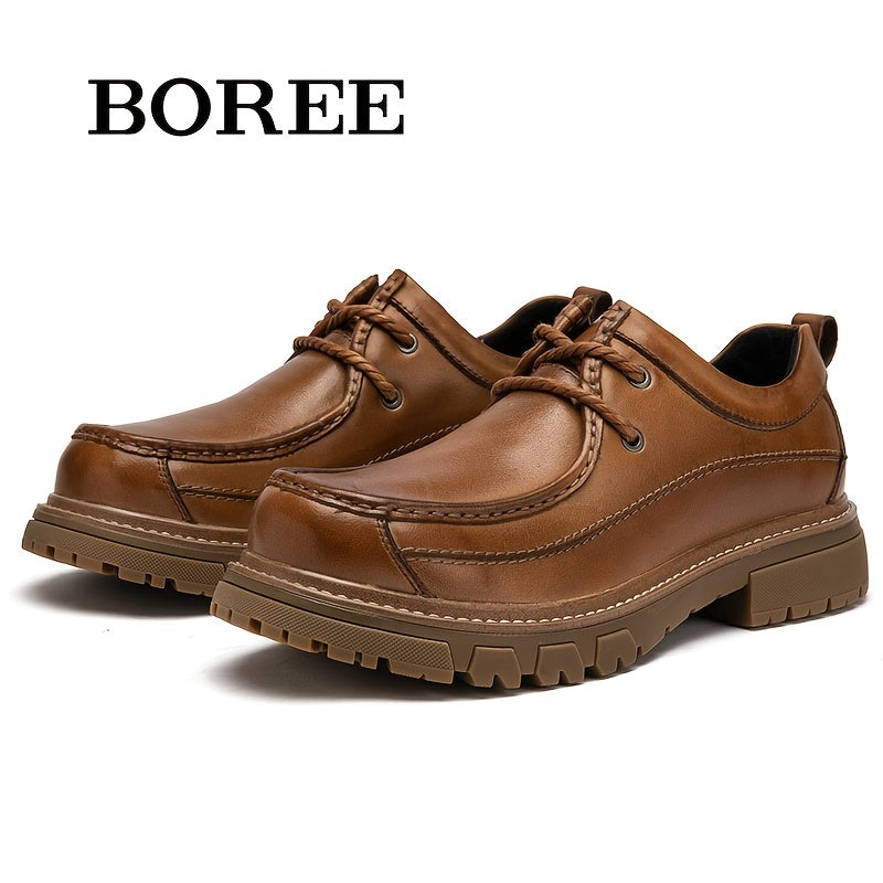 Men's Leather Classic Loafer Shoes Casual Outdoor Footwear