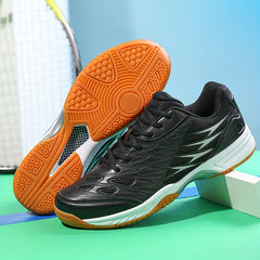 Men's Rubble Sole Badminton Shoes Non Slip Lace Up Sneakers