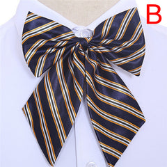 Striped Bow Tie for Women Silk Christmas Party Gift