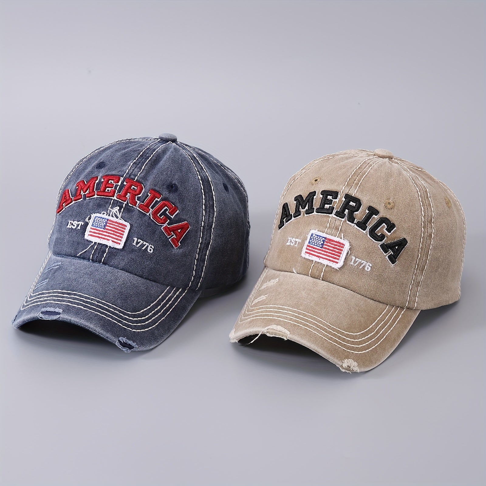 US Flag Cotton Baseball Cap for Men