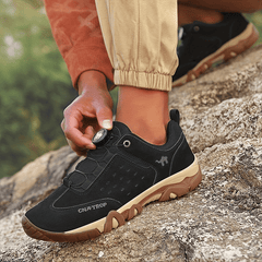 Men's Hiking Sneakers With Rotary Button Non Slip Outdoor Shoes