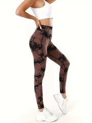 Tie Dye Yoga Workout Pants Stretch Leggings Women's Activewear