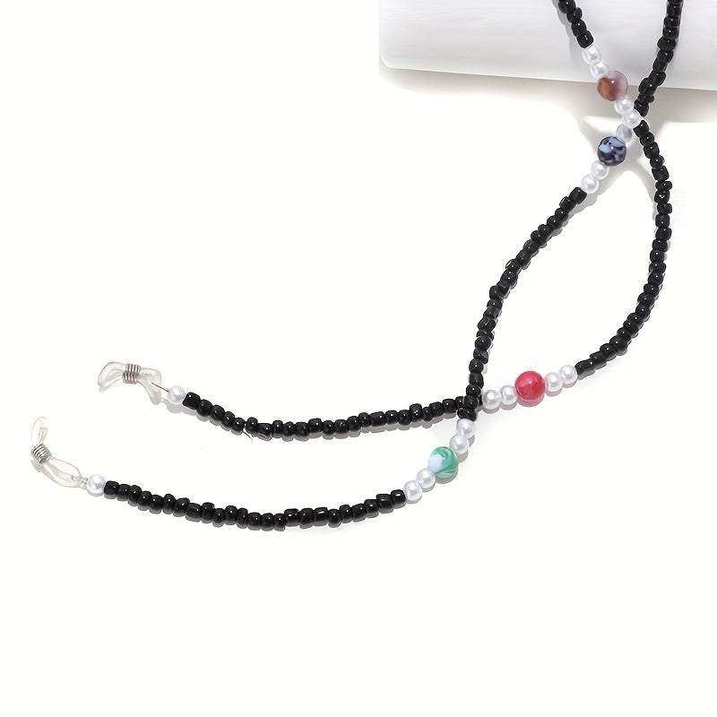Beaded Glasses Chain Anti Slip Eyewear Retainer Stylish Lanyard Strap