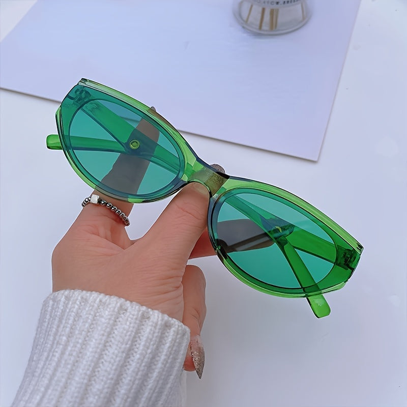 Unisex Oval Round Cat Eye Multicolor Small Sunglasses