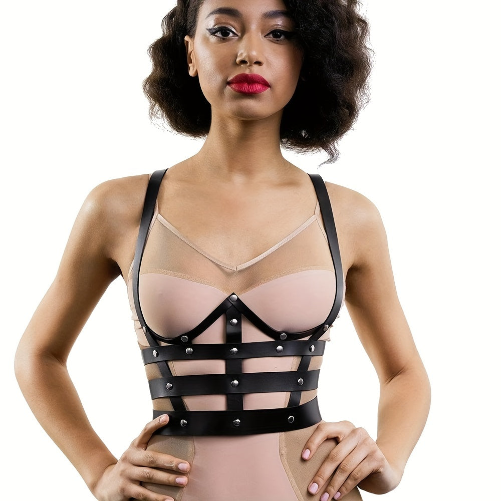 Gothic Chest Harness Belt Hollow Out Bra Strap for Women