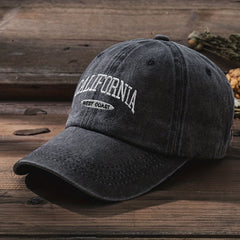 California Embroidery Baseball Cap Unisex Washed Distressed Dad Hats