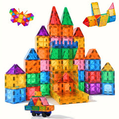Magnetic Tiles Building Blocks Toys For Kids 3-8 Years Old