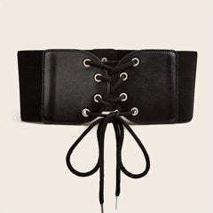 Wide Belt Elastic Corset Waistband Waspie Belt Dress Coat Girdle